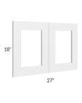 Southport White Shaker 27x18 Glass Door Only 