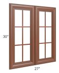 Phoenix Caramel Glaze 27x30 Mullion Glass Doors Only