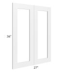 Southport White Shaker 27x36 Glass Doors Only 