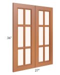 Lexington Cinnamon Glaze 27x36 Mullion Glass Doors Only 