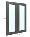 Charlotte Dark Grey 27x36 Glass Doors Only