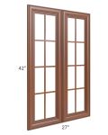 Phoenix Caramel Glaze 27x42 Mullion Glass Doors Only