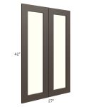 Southport Espresso Shaker 27x42 Glass Doors Only 