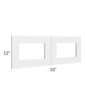 Southport White Shaker 33x12 Glass Doors Only