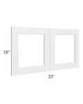 Charlotte White 33x18 Glass Door Only