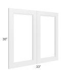 Charlotte White 33x30 Glass Doors Only