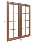 Phoenix Caramel Glaze 33x42 Mullion Glass Doors Only