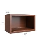 Phoenix Caramel Glaze 30x18 Microwave Wall Cabinet