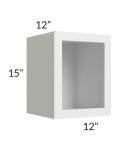 Township White 12x15 Wall Open Cabinet