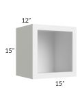 Asheville White Shaker 15x15 Wall Open Cabinet