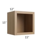 Township Rift Oak 15x15 Wall Open Cabinet