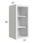 Township White 15x30 Wall Open Cabinet
