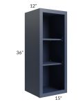 Bayville Blue 15x36 Wall Open Cabinet
