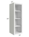 Township White 15x42 Wall Open Cabinet