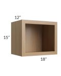 Asheville Rift Oak Shaker 18x15 Wall Open Cabinet