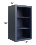 Bayville Blue 18x30 Wall Open Cabinet