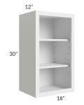 Township White 18x30 Wall Open Cabinet