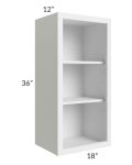 Asheville White Shaker 18x36 Wall Open Cabinet