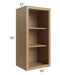 Asheville Rift Oak Shaker 18x36 Wall Open Cabinet