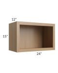 Township Rift Oak 24x15 Wall Open Cabinet