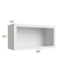 Bayville White 30x15 Wall Open Cabinet