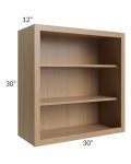 Asheville Rift Oak Shaker 30x30 Wall Open Cabinet