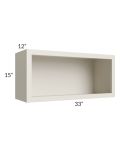 Asheville Cloud Shaker 33x15 Wall Open Cabinet