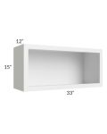 Asheville White Shaker 33x15 Wall Open Cabinet