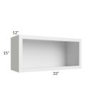 Township White 33x15 Wall Open Cabinet