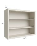 Asheville Cloud Shaker 36x30 Wall Open Cabinet