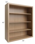 Asheville Rift Oak Shaker 36x42 Wall Open Cabinet