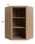Township Rift Oak 24x36 Wall Diagonal Corner Open Cabinet