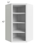 Bayville White 24x42 Wall Diagonal Corner Open Cabinet