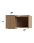 Township Rift Oak 24x15 Wall Diagonal Corner Open Cabinet