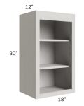 Midtown Light Grey Shaker 18x30 Wall Open Shelf Cabinet
