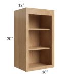 Midtown Timber Shaker 18x30 Wall Open Shelf Cabinet