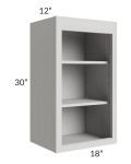 Salem Light Grey 18x30 Wall Open Shelf Cabinet