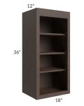 Tuscan Kona Brown 18x36 Wall Open Shelf Cabinet