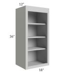 Tuscan Painted Grey 18x36 Wall Open Shelf Cabinet