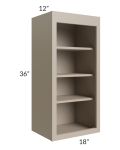 Tuscan Oyster 18x36 Wall Open Shelf Cabinet