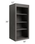 Salem Dark Grey 18x36 Wall Open Shelf Cabinet