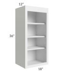 Salem White 18x36 Wall Open Shelf Cabinet