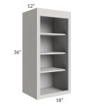 Salem Light Grey 18x36 Wall Open Shelf Cabinet