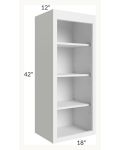 Midtown White Shaker 18x42 Wall Open Shelf Cabinet