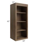 Midtown Mocha Shaker 18x42 Wall Open Shelf Cabinet