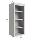 Salem Light Grey 18x42 Wall Open Shelf Cabinet