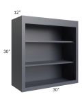 Midtown Indigo Shaker 30x30 Wall Open Shelf Cabinet