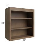 Midtown Mocha Shaker 30x30 Wall Open Shelf Cabinet