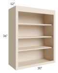 Midtown Cream Shaker 30x36 Wall Open Shelf Cabinet