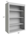 Tuscan Painted Grey 30x42 Wall Open Shelf Cabinet